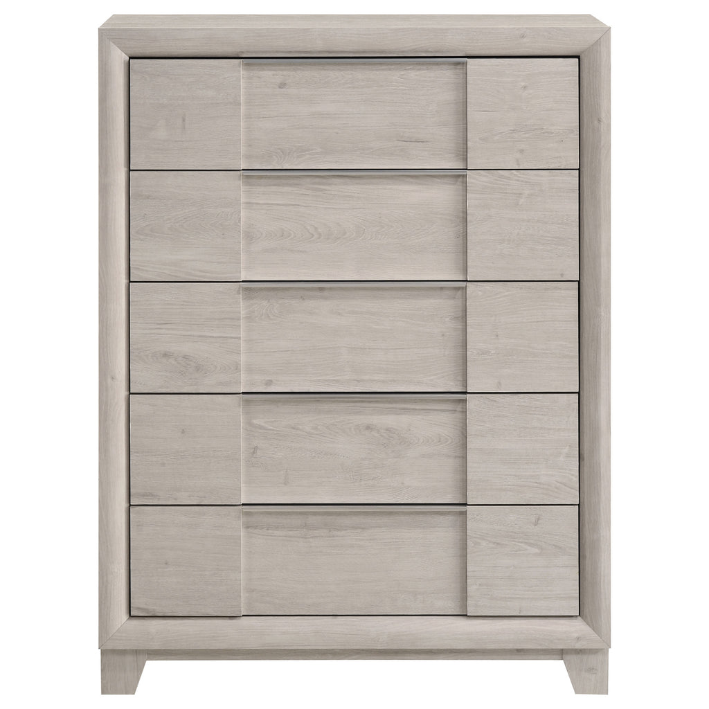 Farre 5-drawer Chest of Drawers Washed Grey