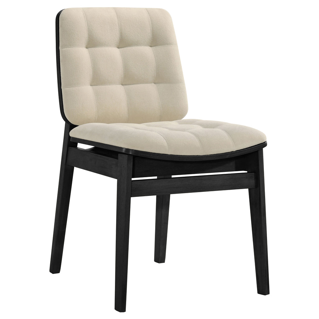 Redbridge Upholstered Side Chair Cream and Black (Set of 2)