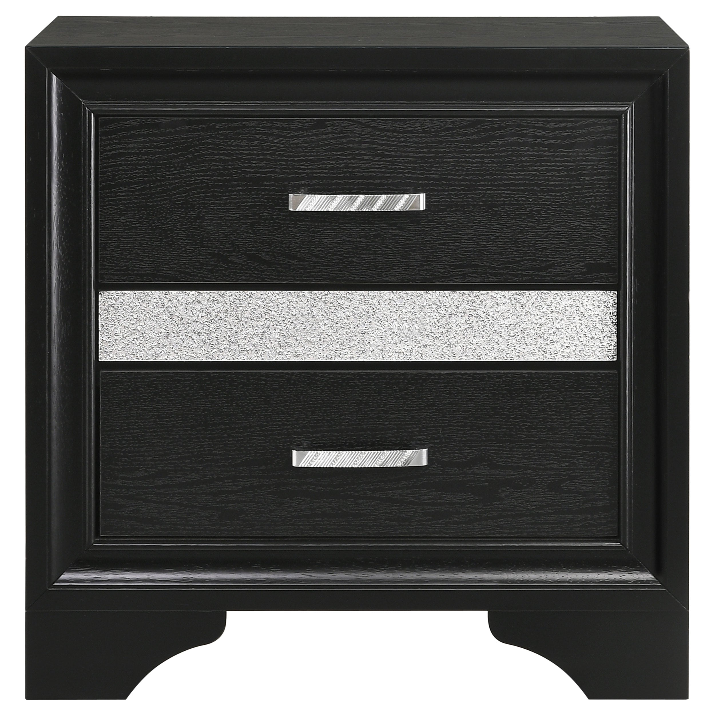 Miranda 3-drawer Nightstand Bedside Table Black