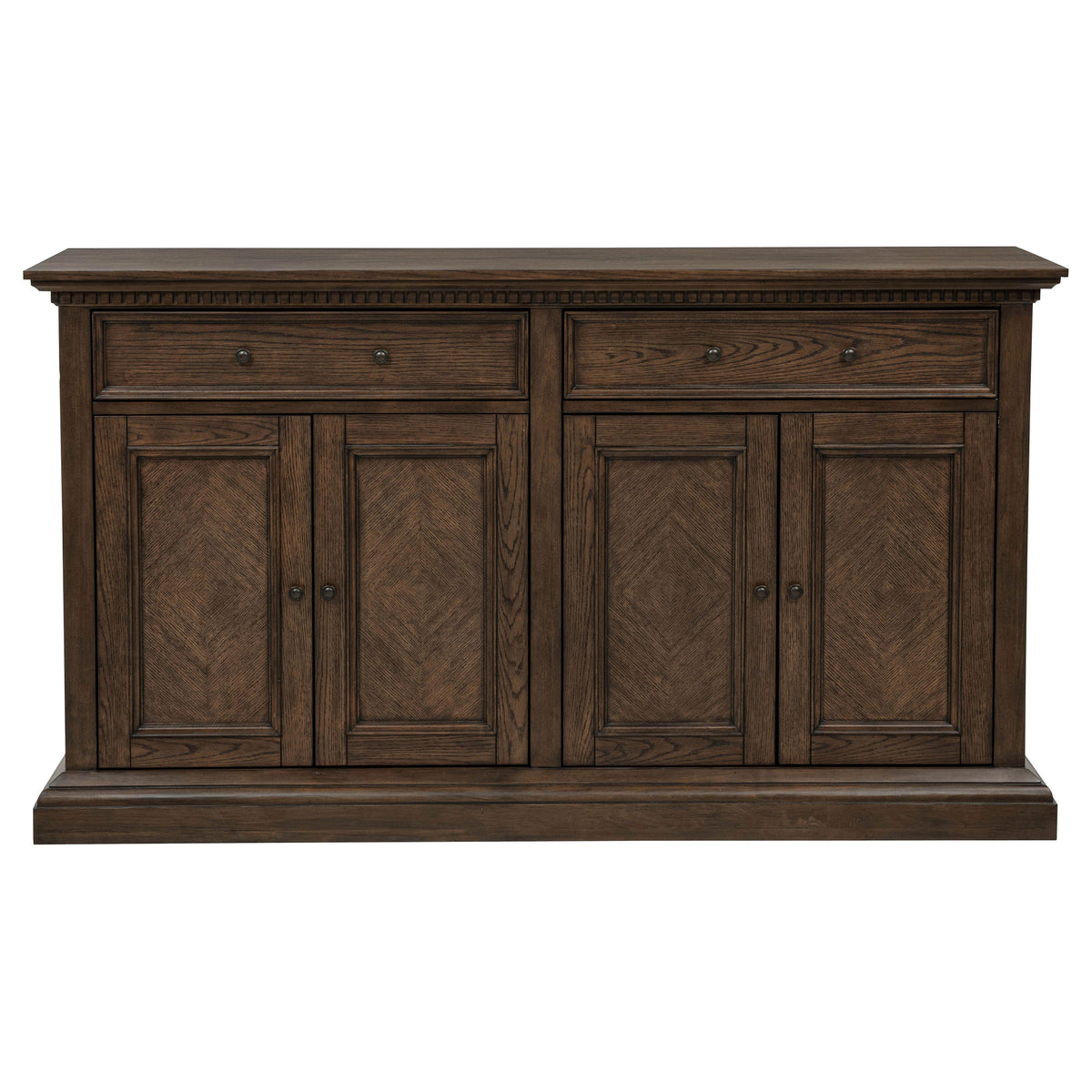 Ridgewell 2-drawer 4-door Dining Server Dark Oak