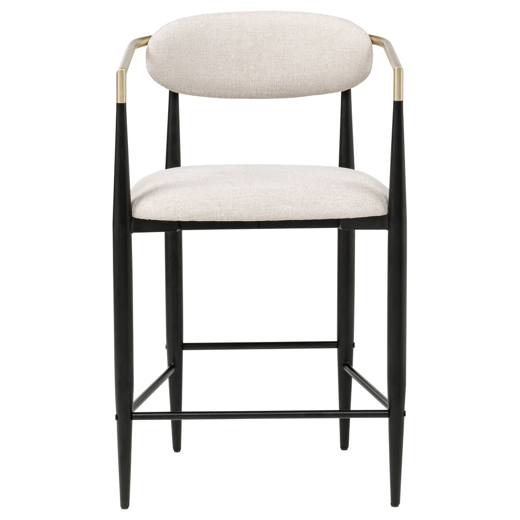 Tina Fabric Upholstered Counter Chair Beige (Set of 2)