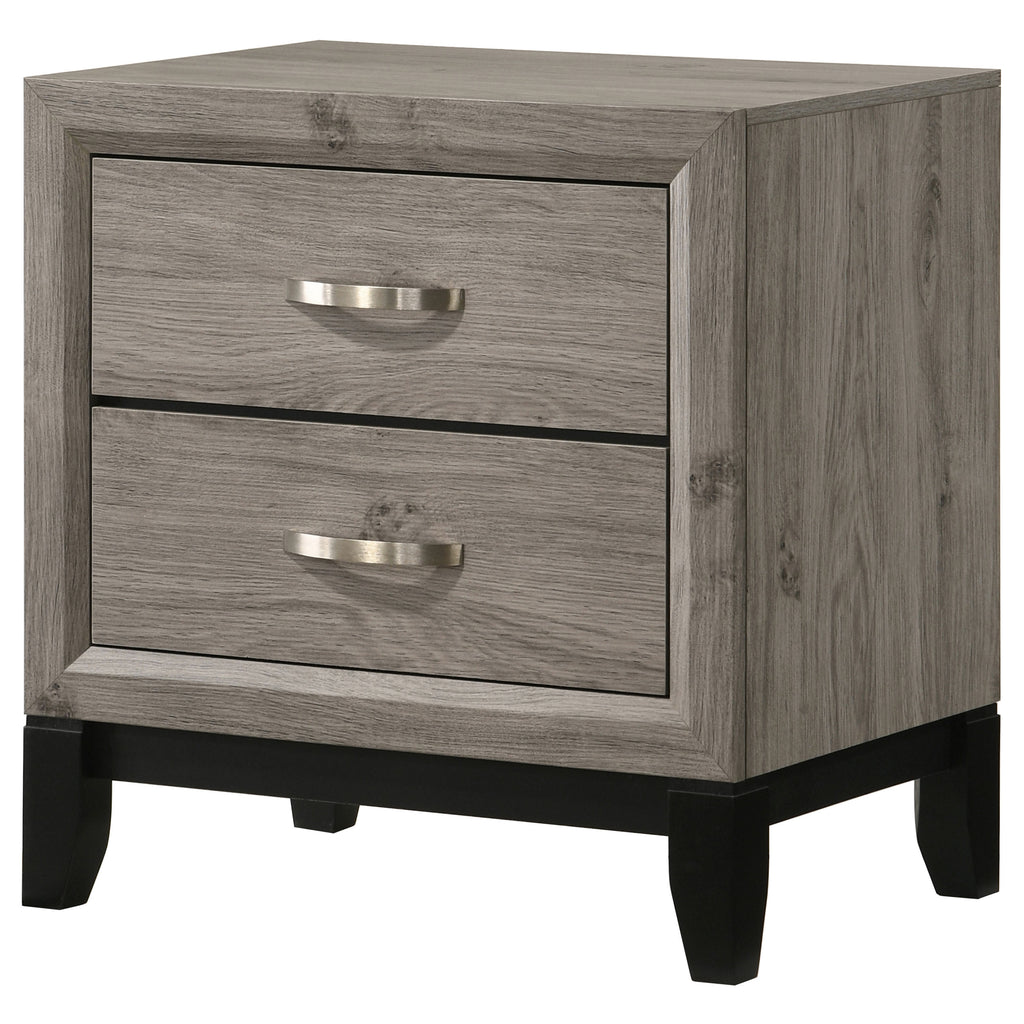 Valen 2-drawer Nightstand Bedside Table Light Taupe