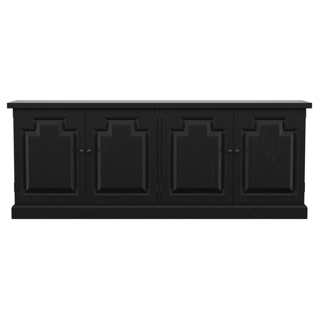 Florence 4-door Dining Sideboard Buffet Distressed Black