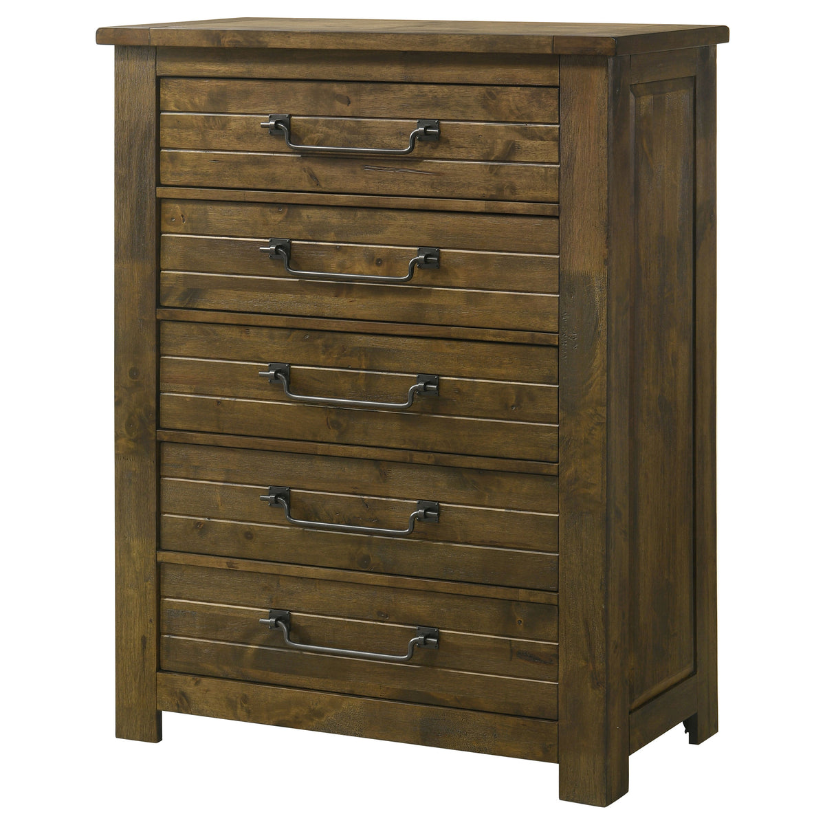 Doherty 5-drawer Chest of Drawers Rustic Brown