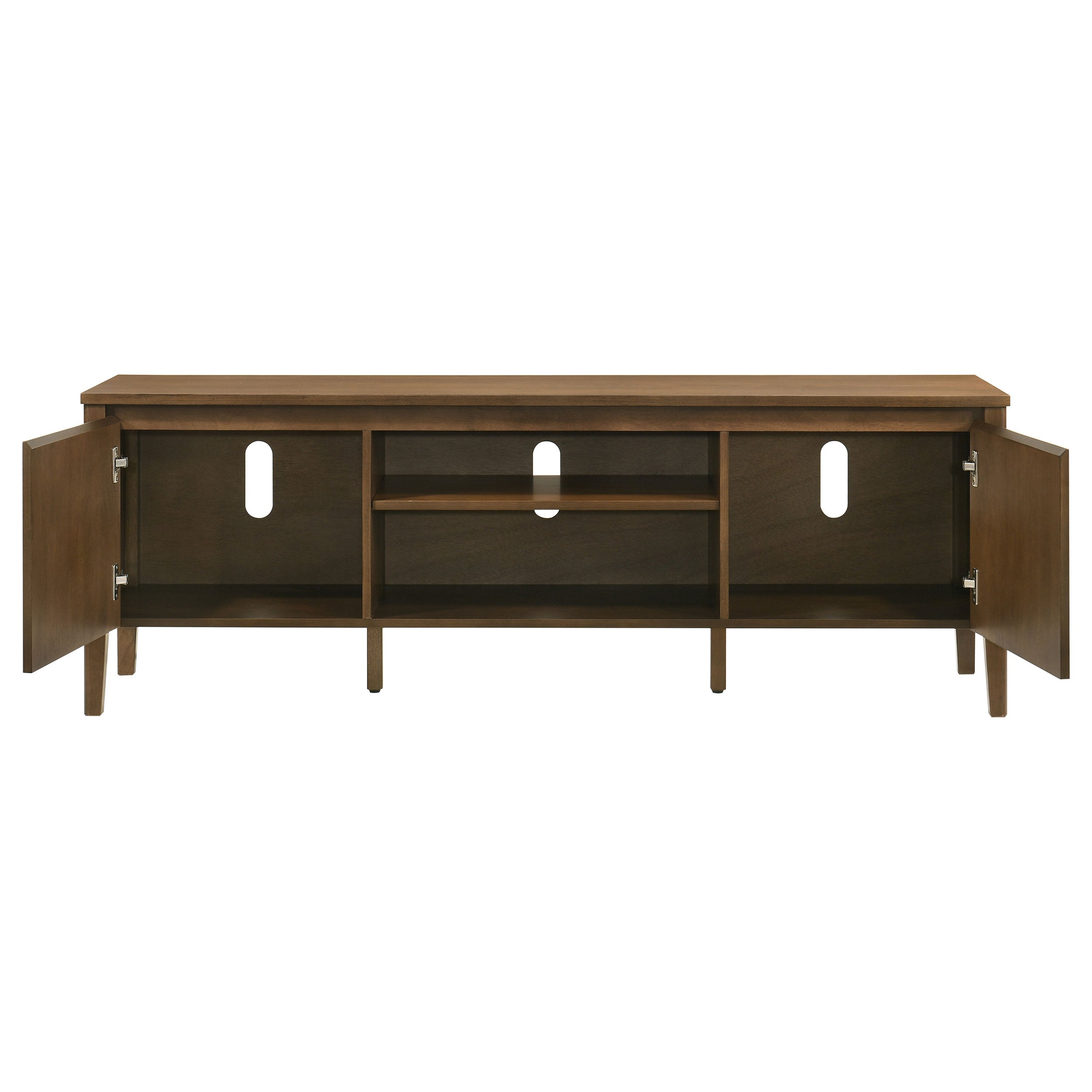 Thori 63-inch 2-door TV Stand Media Console Dark Brown