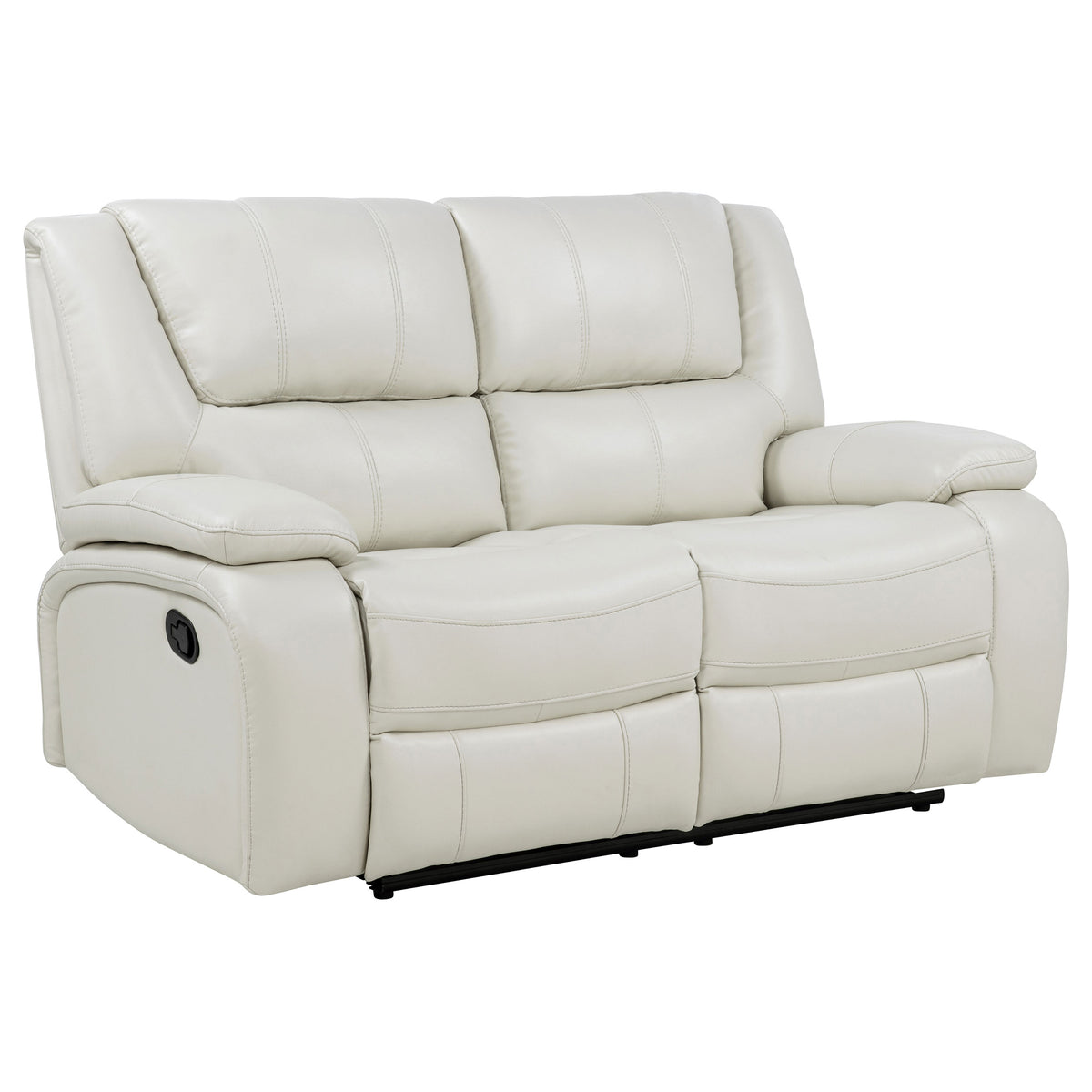 Camila Upholstered Motion Reclining Loveseat White
