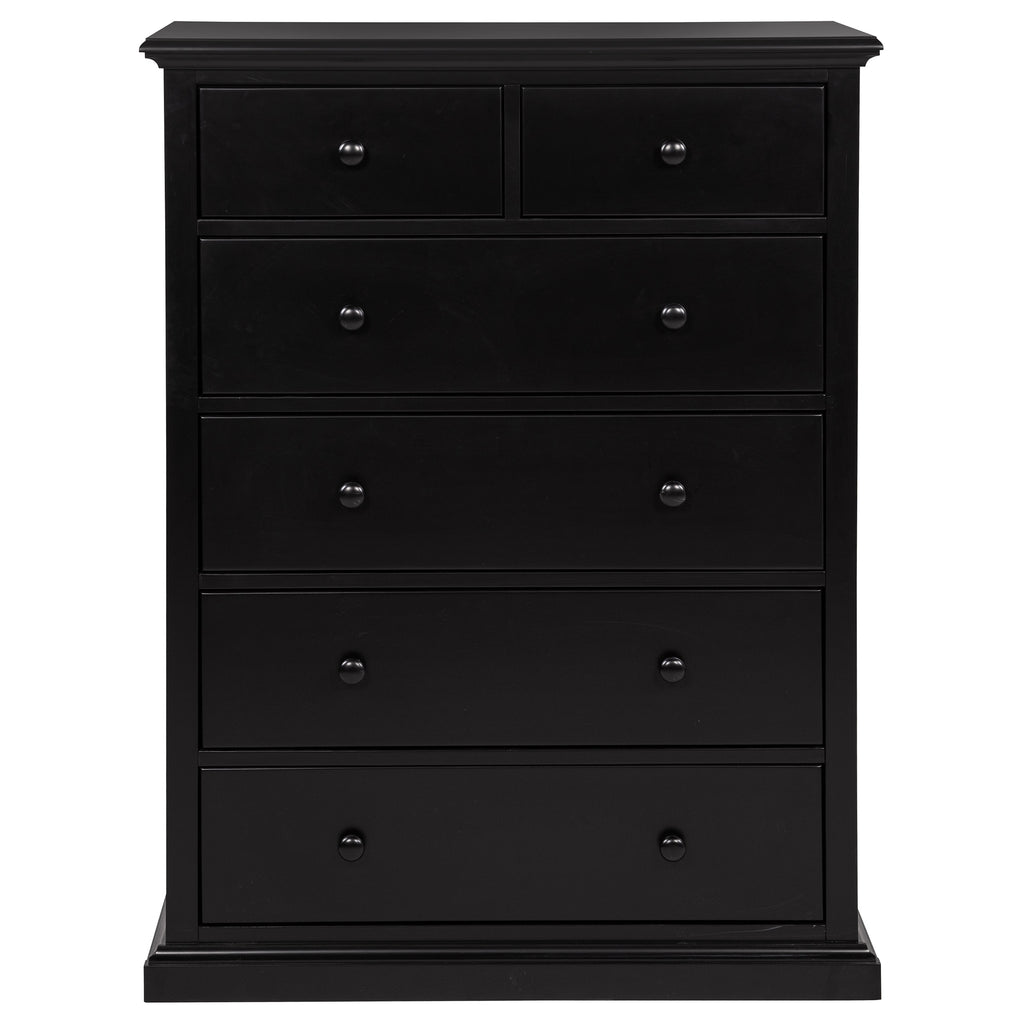 Sumerlin 6-drawer Bedroom Chest of Drawers Black