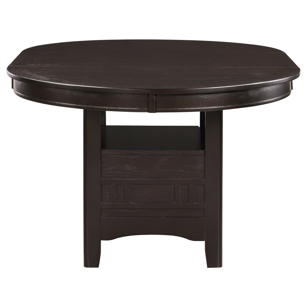 Lavon Oval 60-inch Wood Extension Leaf Dining Table Espresso