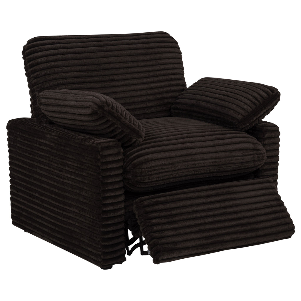 Collins Upholstered Power Recliner Chair Chocolate Brown
