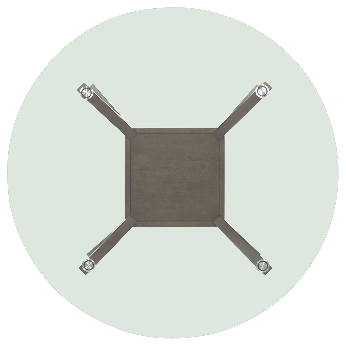 Paxton Round 48-inch Glass Top Wood Dining Table Brown