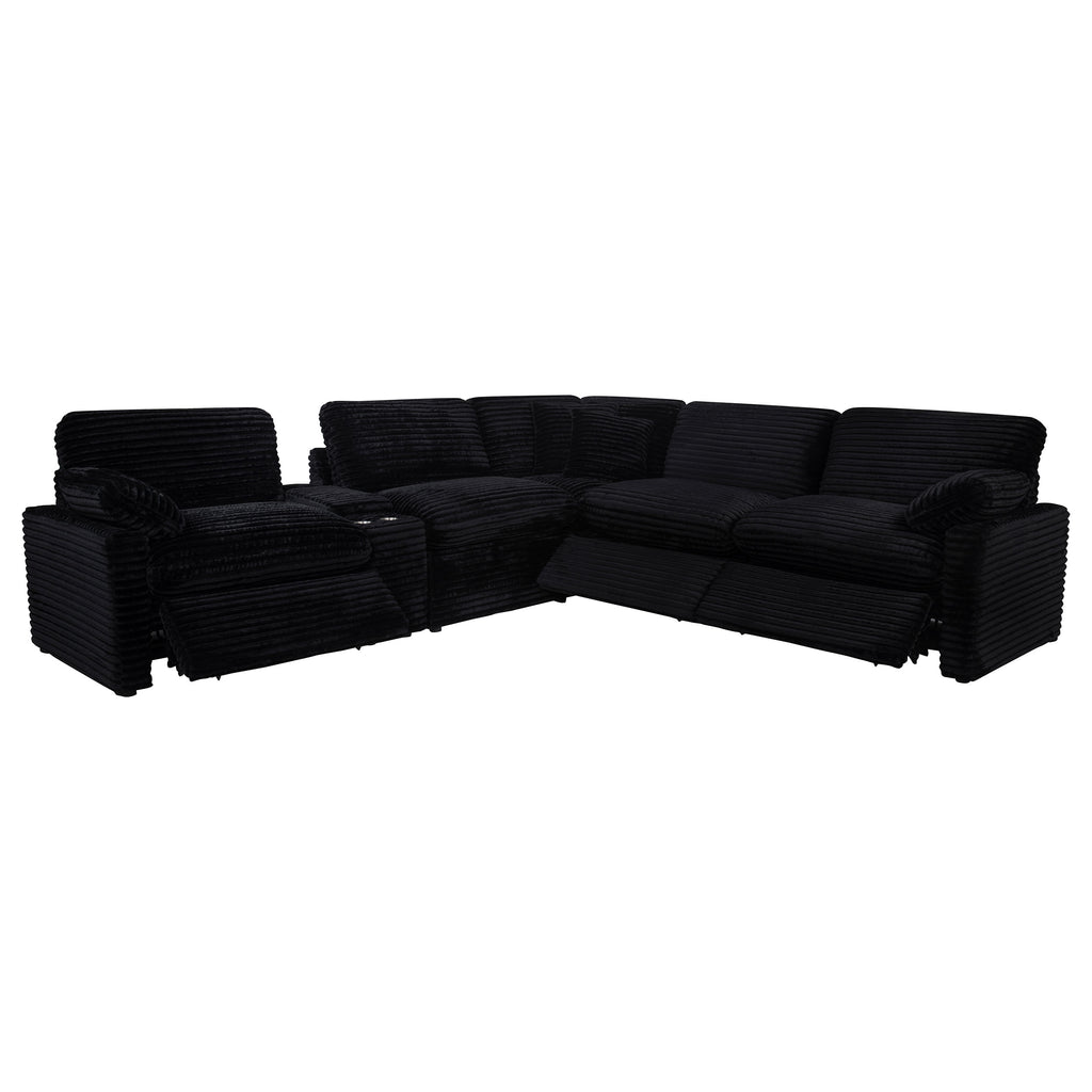 Collins 6-piece Modular Power Reclining Sectional Black