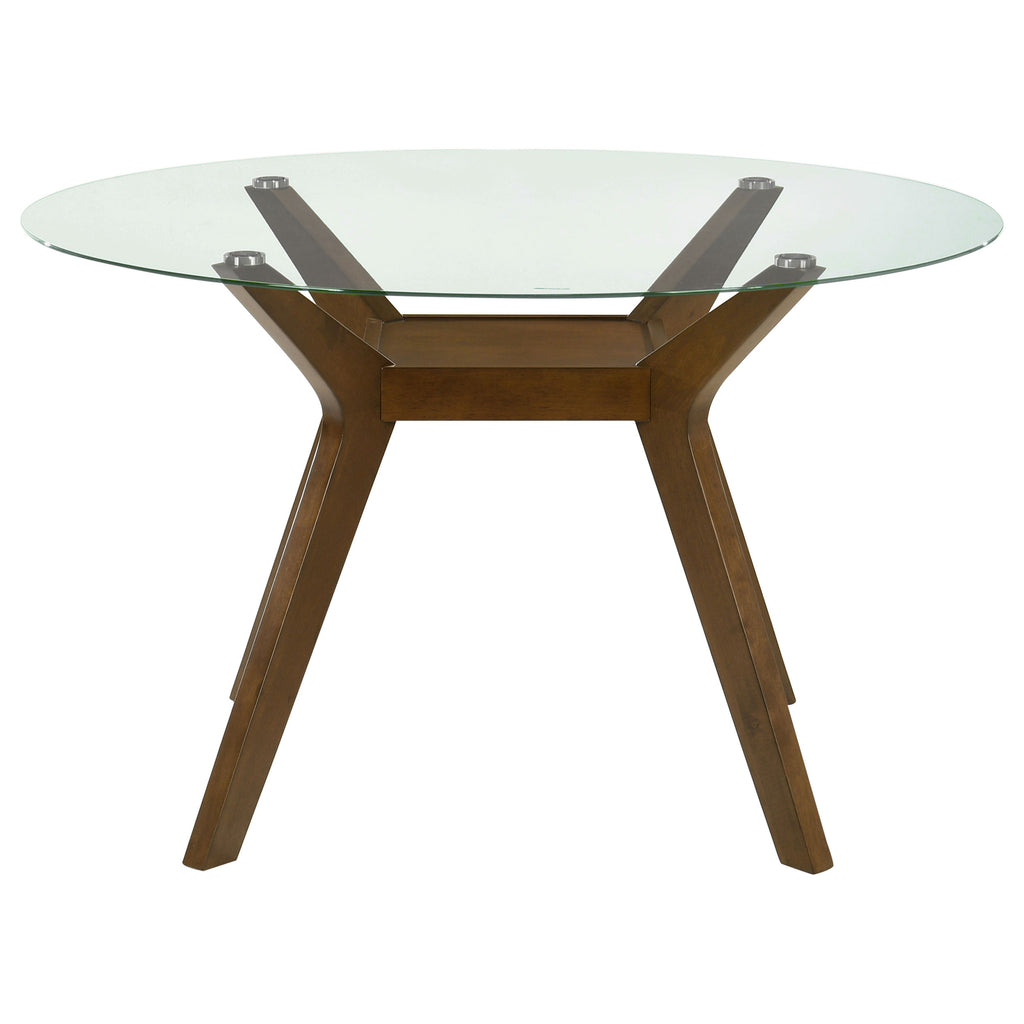 Paxton Square Wood Dining Table Base Brown