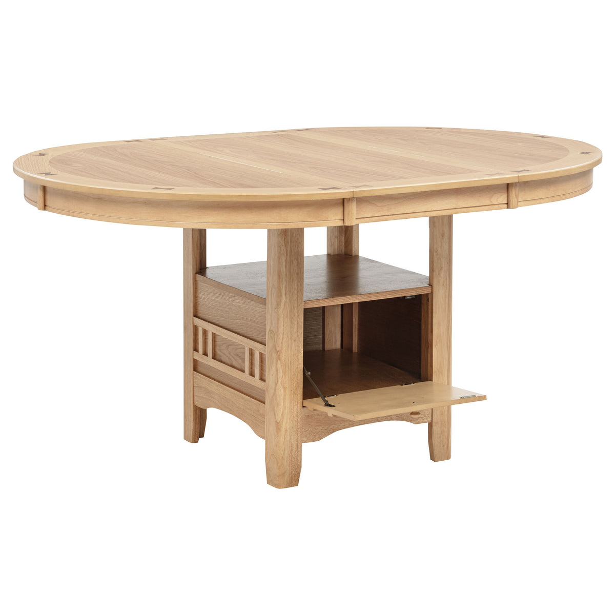Lavon 5-piece Oval Extension Leaf Dining Set Light Oak