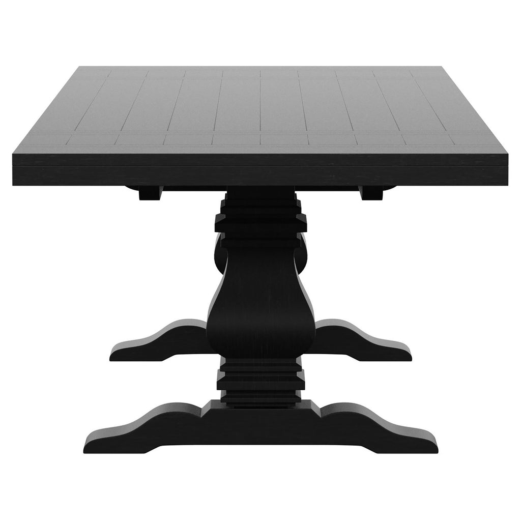 Florence 7-piece 126-inch Extension Dining Table Set Distressed Black