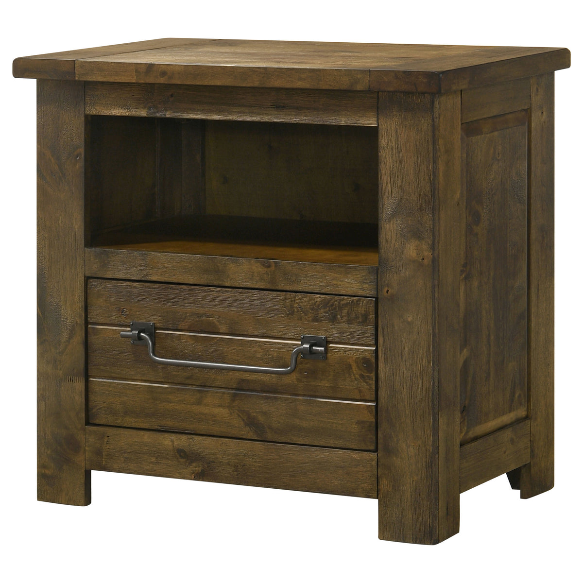 Doherty 1-drawer Nightstand Bedside Table Rustic Brown