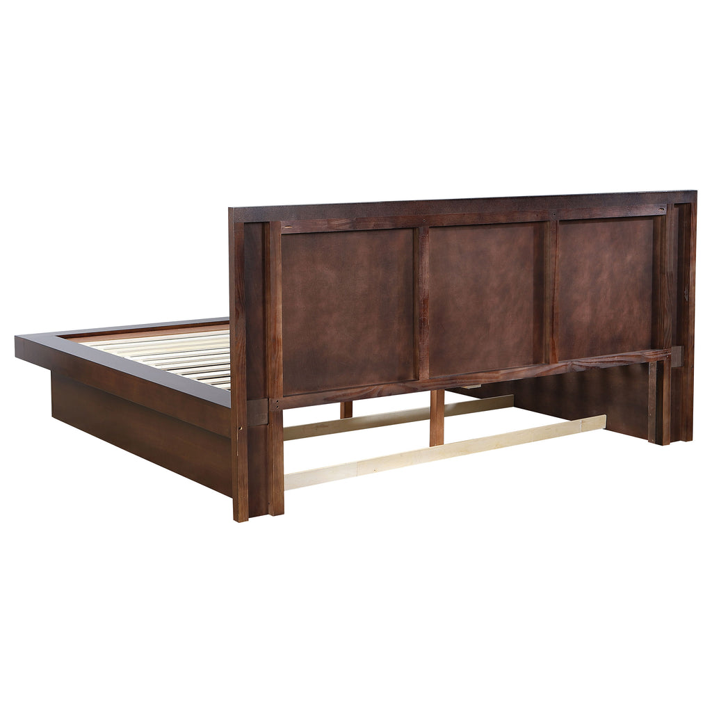 Jessica 4-piece Eastern King LED Bedroom Set Cappuccino