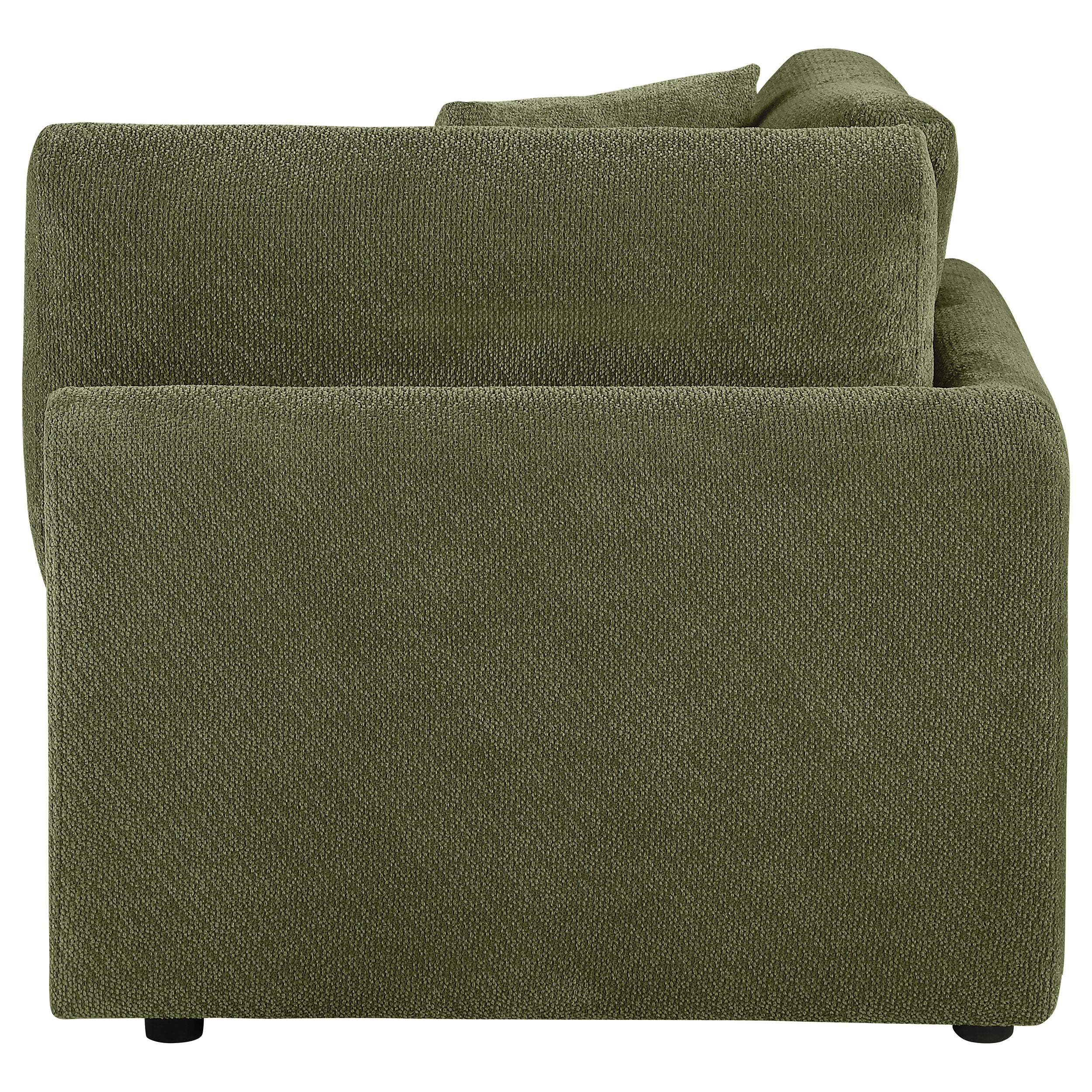 Elysia Fabric Upholstered Modular Corner Chair Green