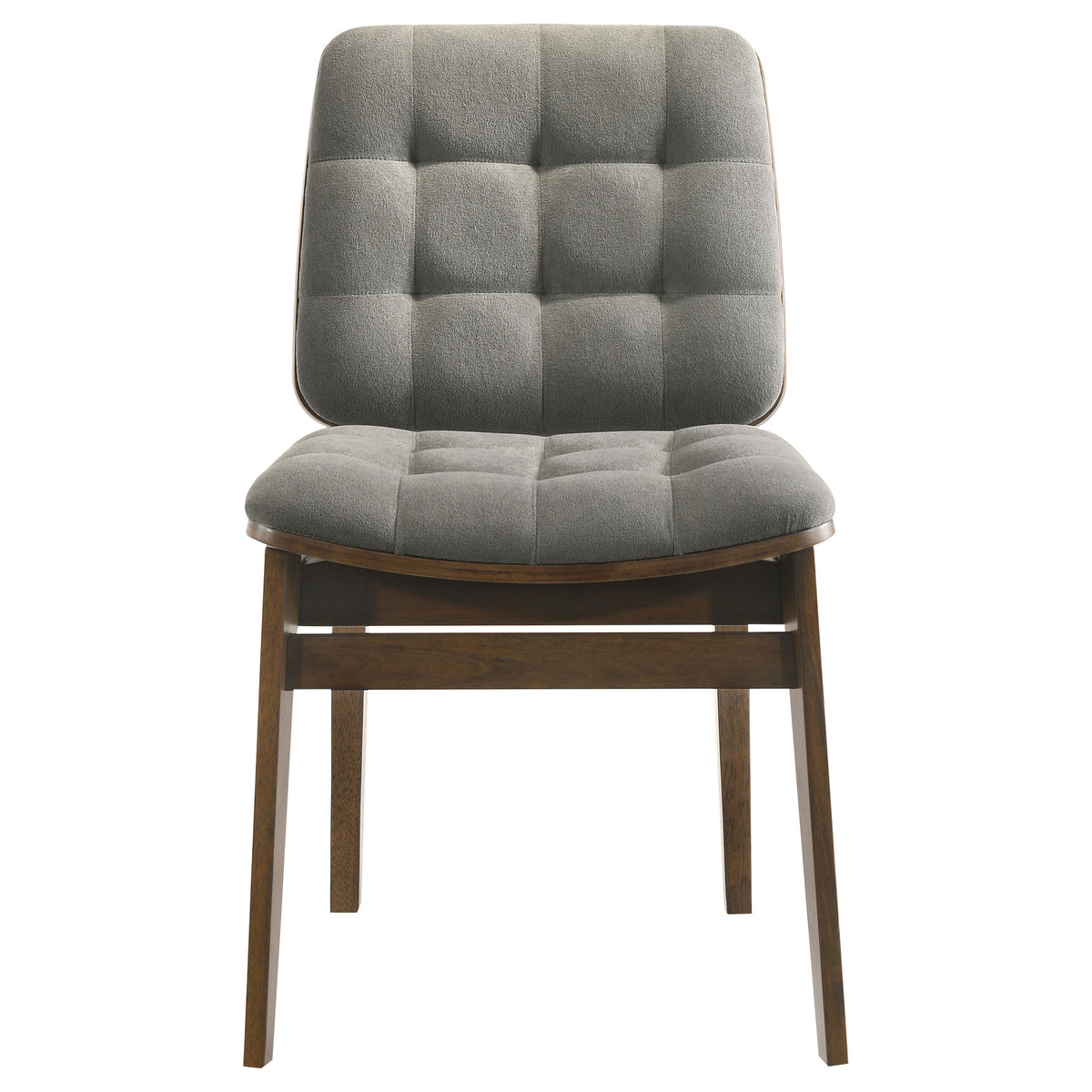 Redbridge Upholstered Side Chair Grey and Walnut (Set of 2)