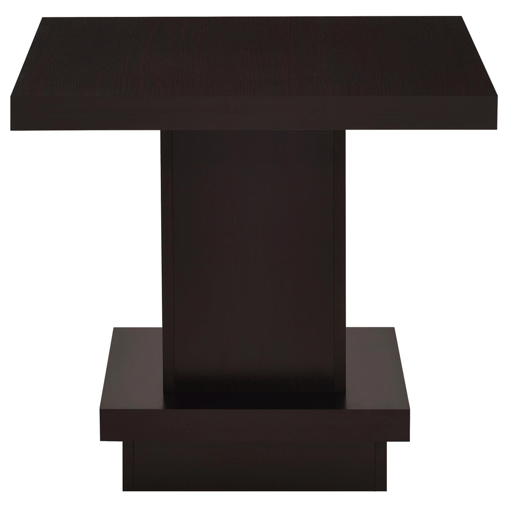 Reston 3-piece Square Coffee and End Table Set Cappuccino