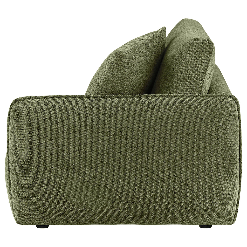 Elysia Fabric Upholstered Modular RAF Chair Green