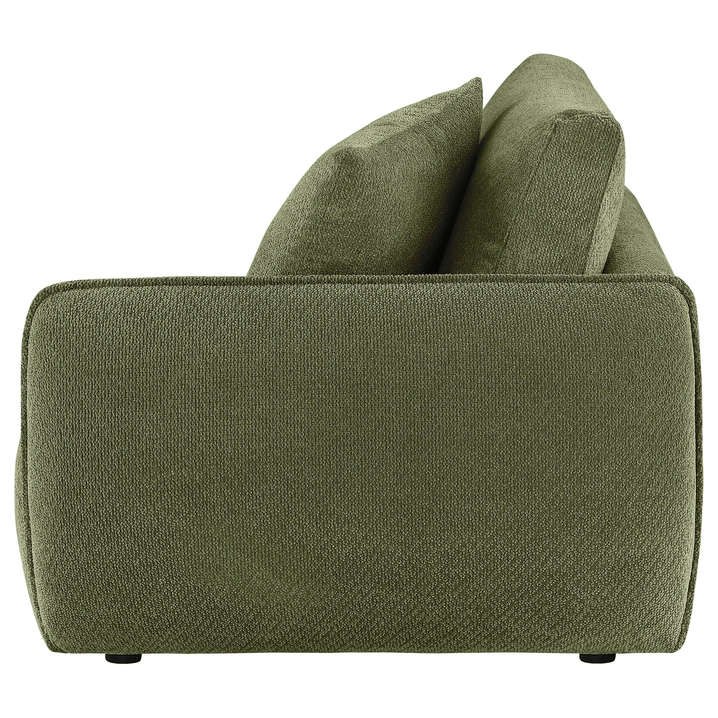 Elysia Fabric Upholstered Modular RAF Chair Green