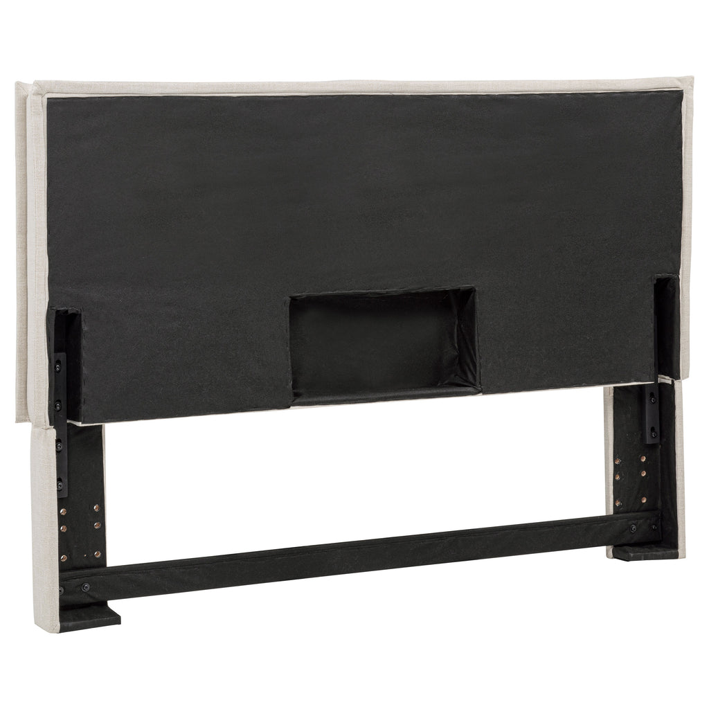 Izzy Upholstered Queen or Full Panel Headboard Sand
