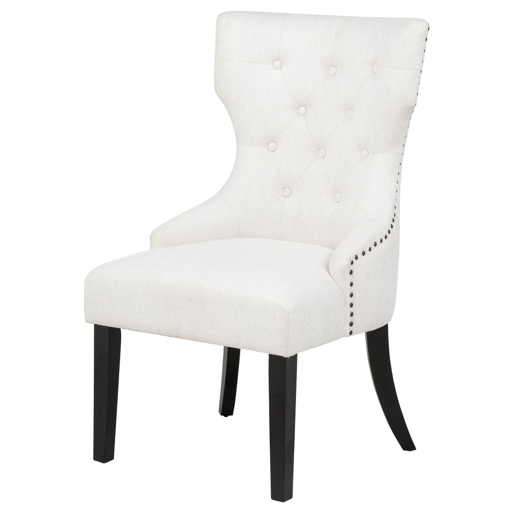 Baney Fabric Upholstered Dining Side Chair Cream and Black