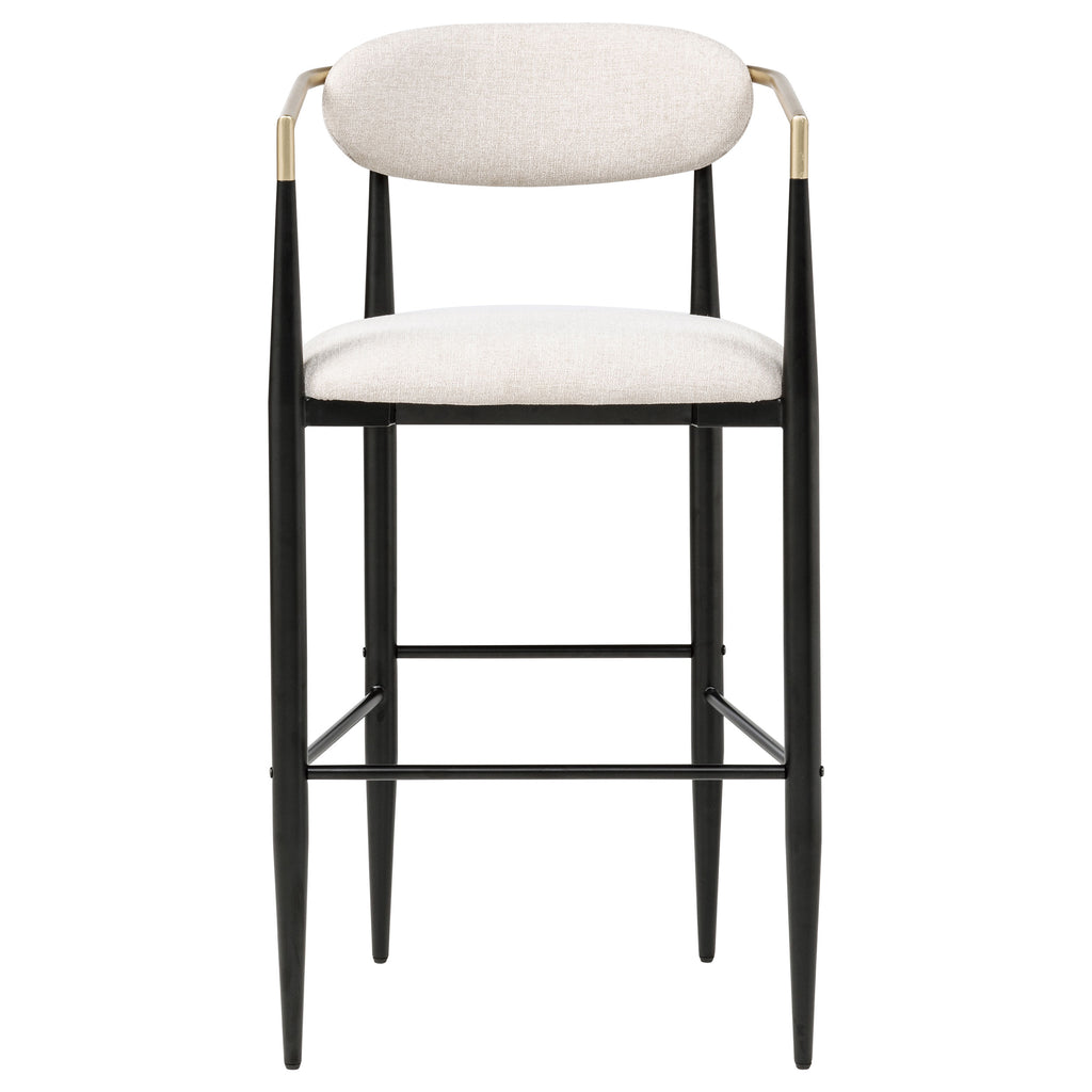Tina Fabric Upholstered Bar Chair Beige (Set of 2)