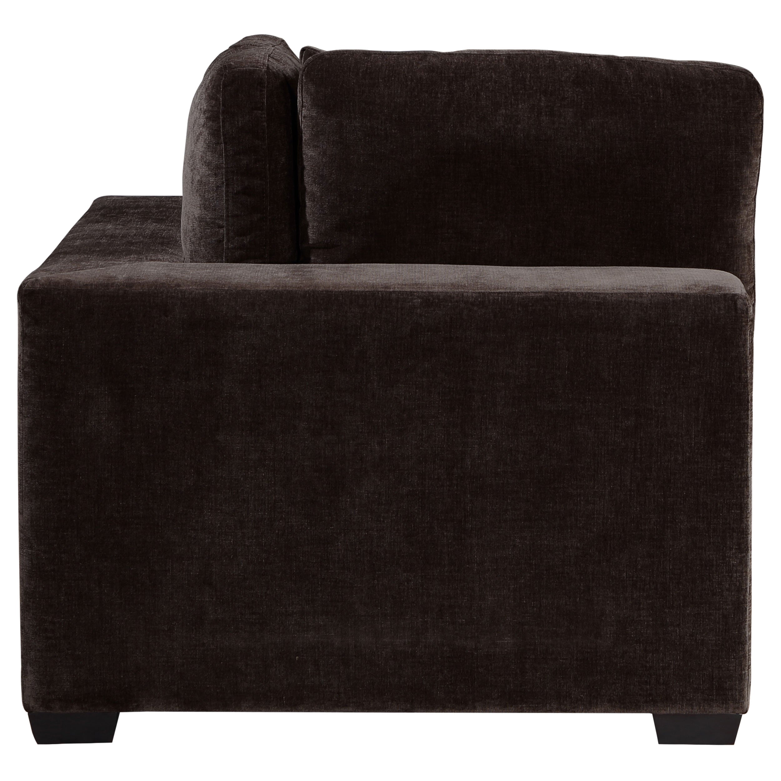 Cloud Lux Upholstered Corner Chair Dark Chocolate