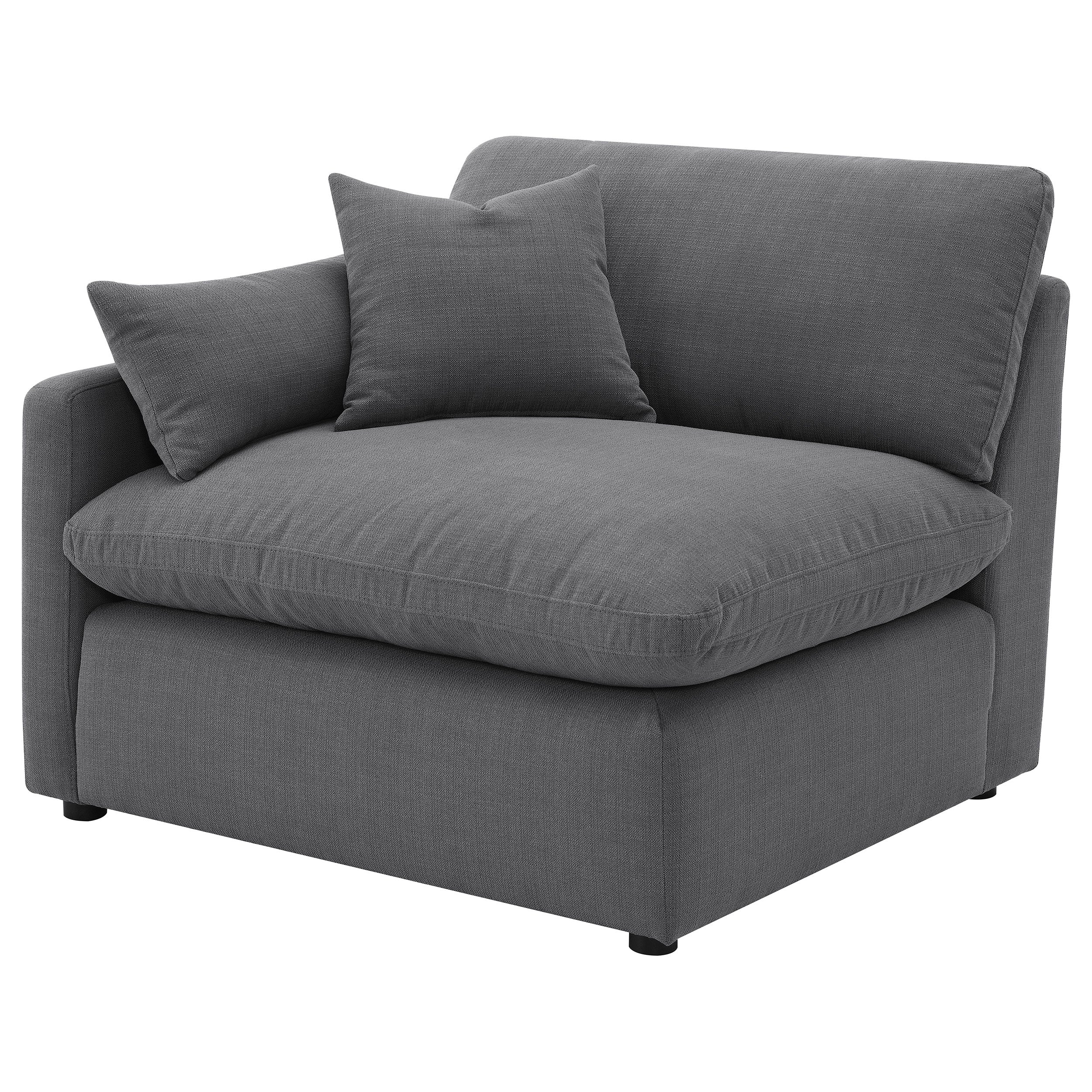 Hobson Upholstered LAF Chair Charcoal