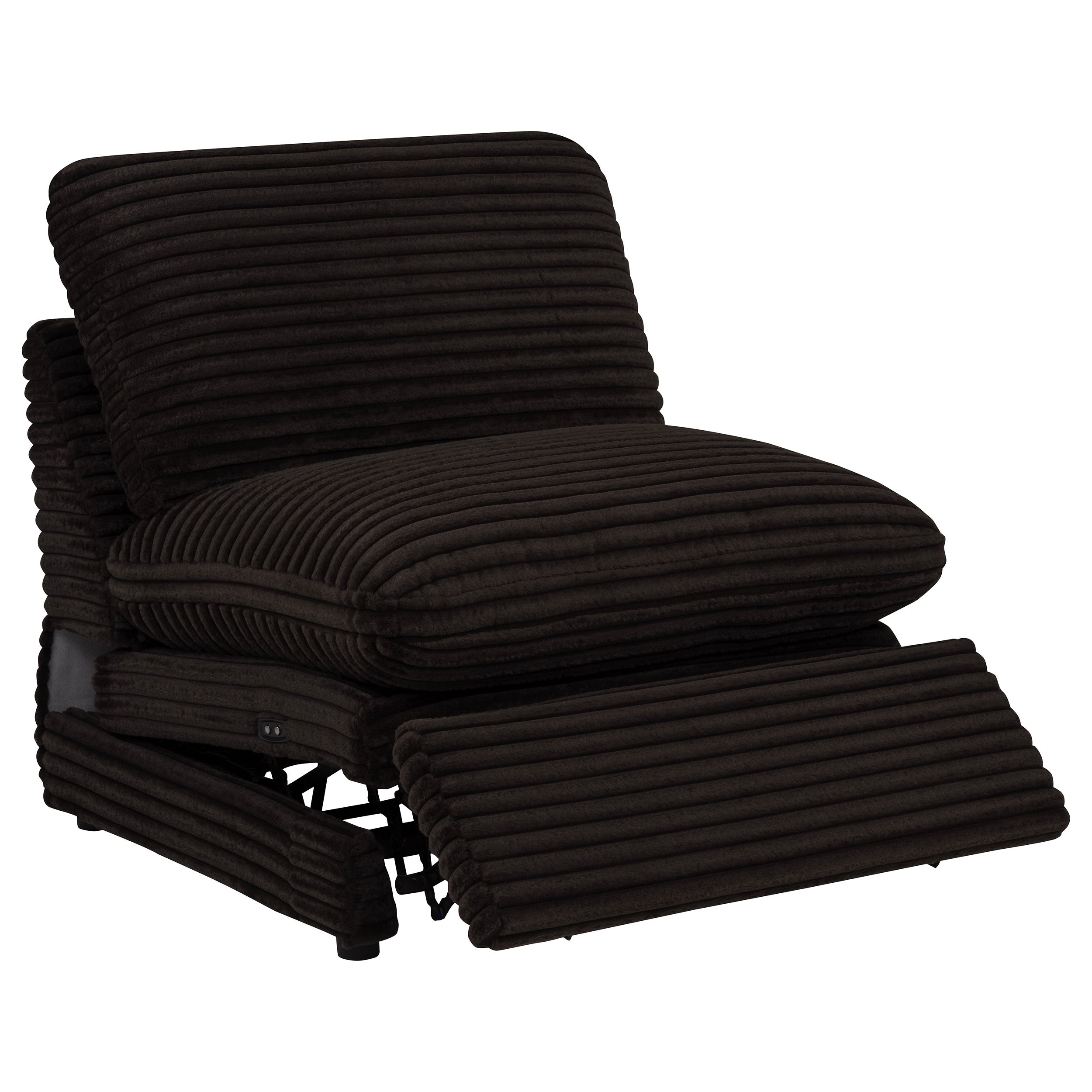 Collins Modular Power Armless Recliner Chocolate Brown