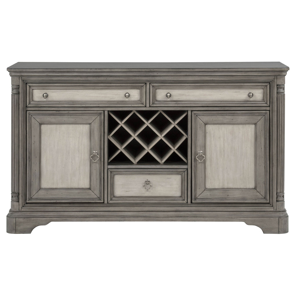 Cresswell 2-door 3-drawer Wine Storage Buffet Weathered Taupe