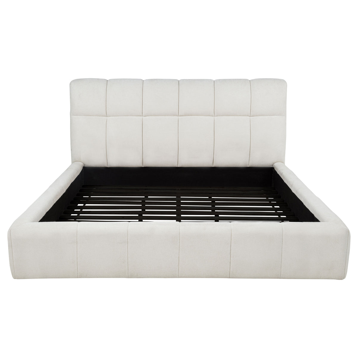 Nollet 48-inch Upholstered Eastern King Platform Bed Cream