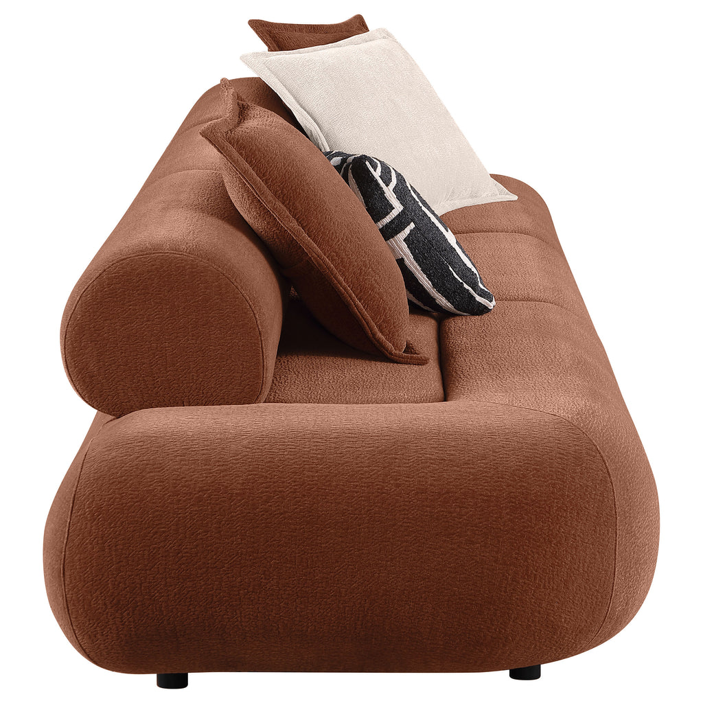 Byrne 143-inch Velvet Modular Bumper Sectional Sofa Rust