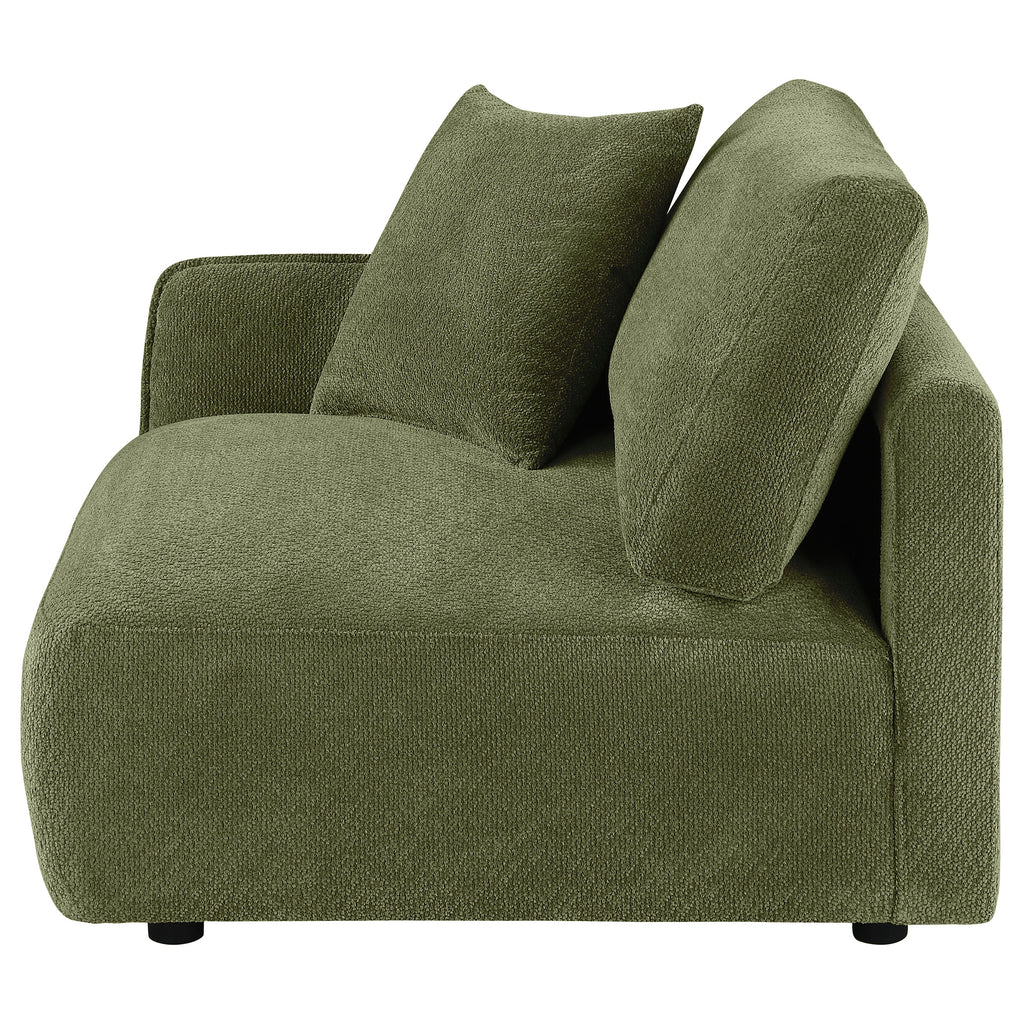 Elysia Fabric Upholstered Modular LAF Chair Green