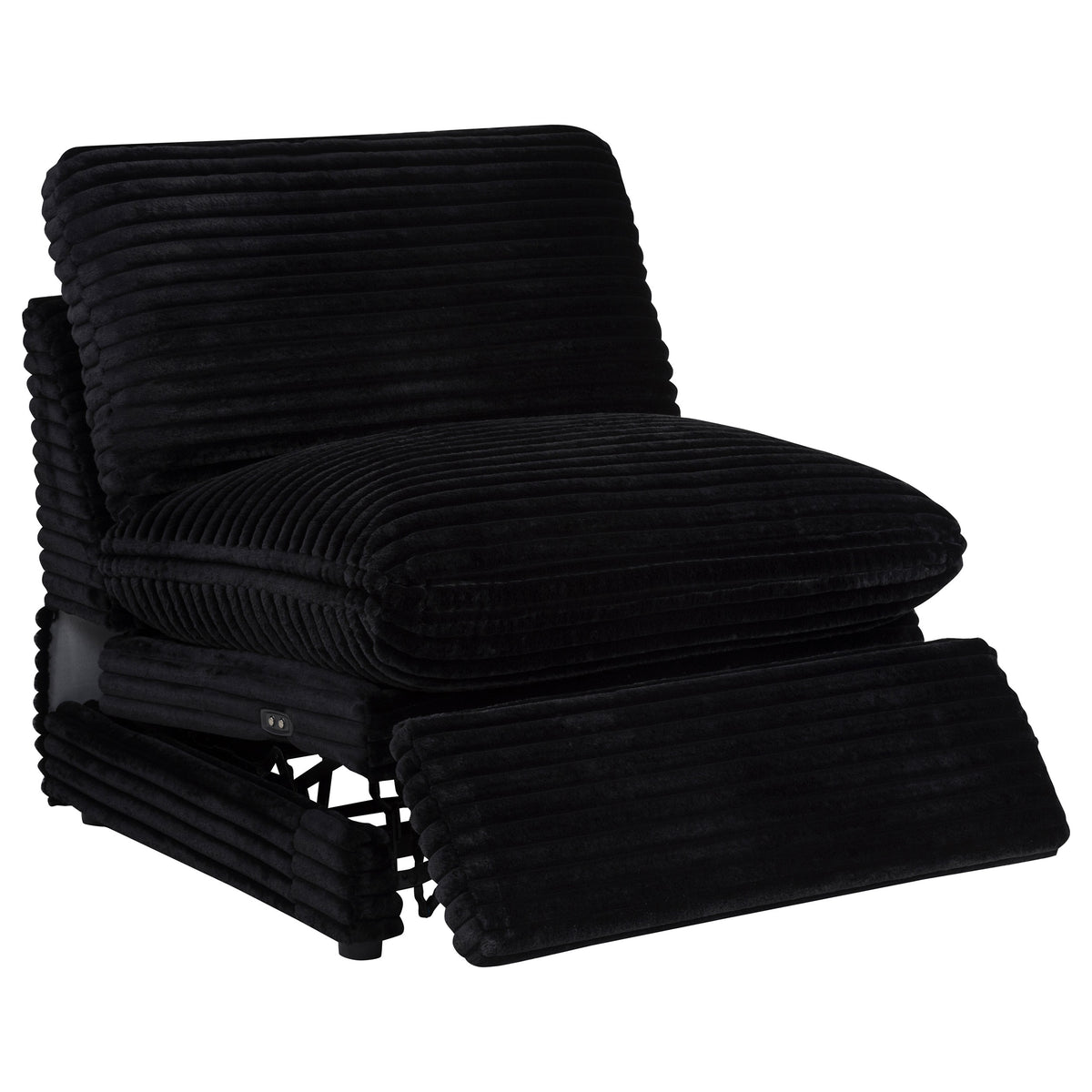 Collins Modular Power Armless Recliner Black