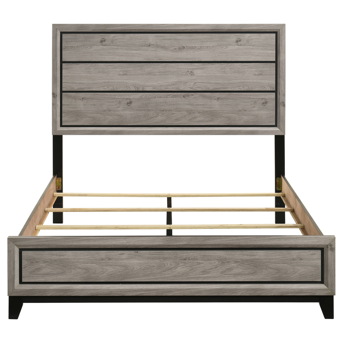 Valen Wood Queen Panel Bed Light Taupe