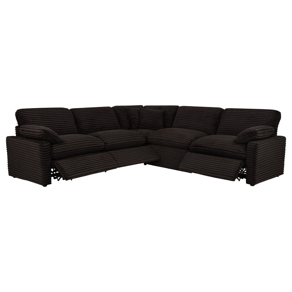 Collins 5-piece Modular Power Reclining Sectional Chocolate Brown