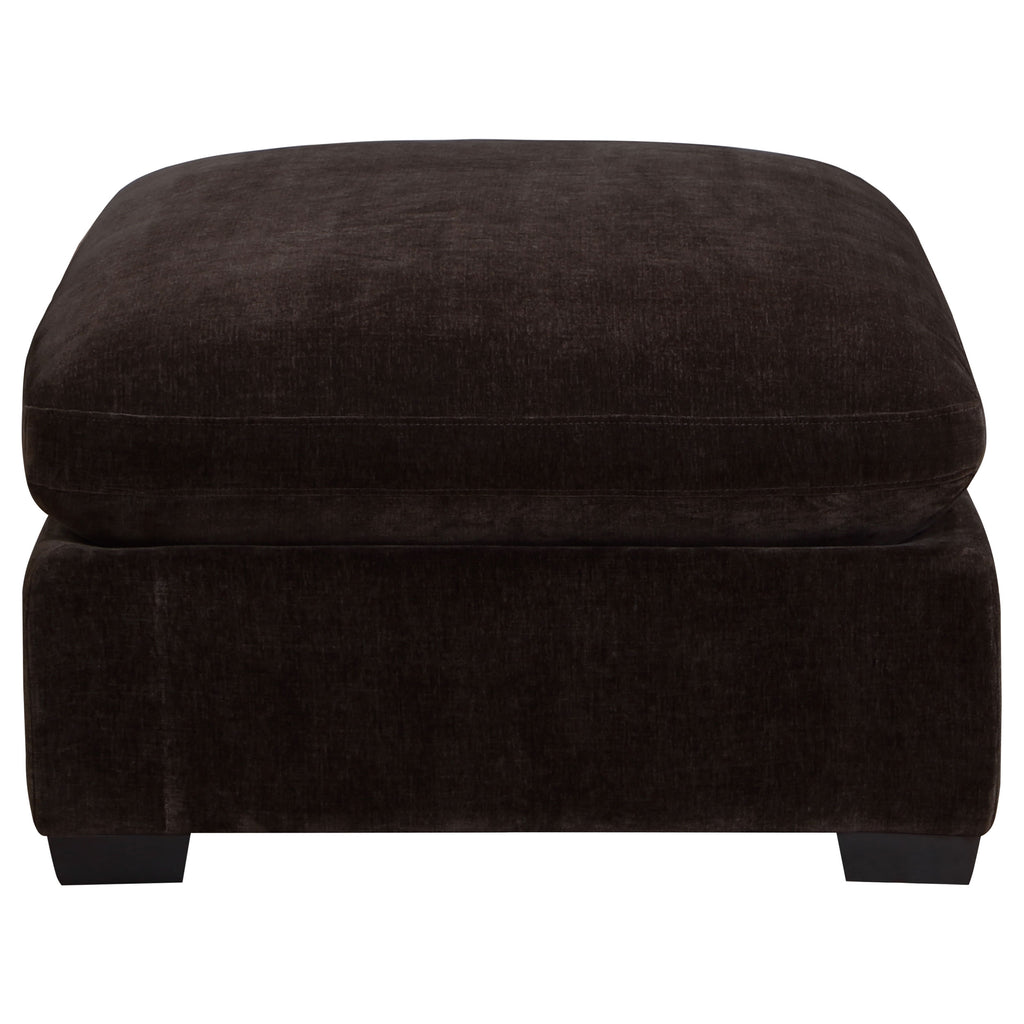 Cloud Lux Rectangular Upholstered Ottoman Dark Chocolate