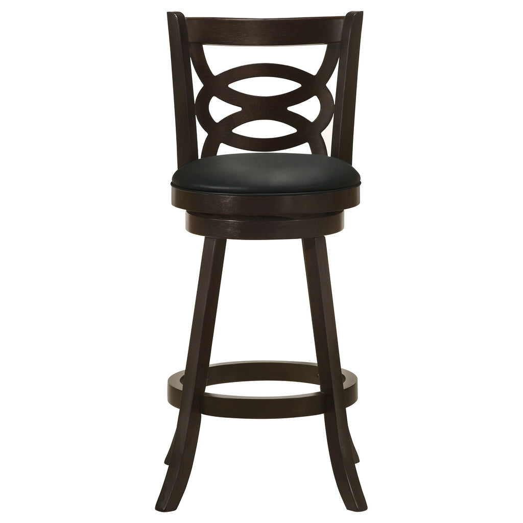 Calecita Wood Swivel Bar Chair Cappuccino (Set of 2)