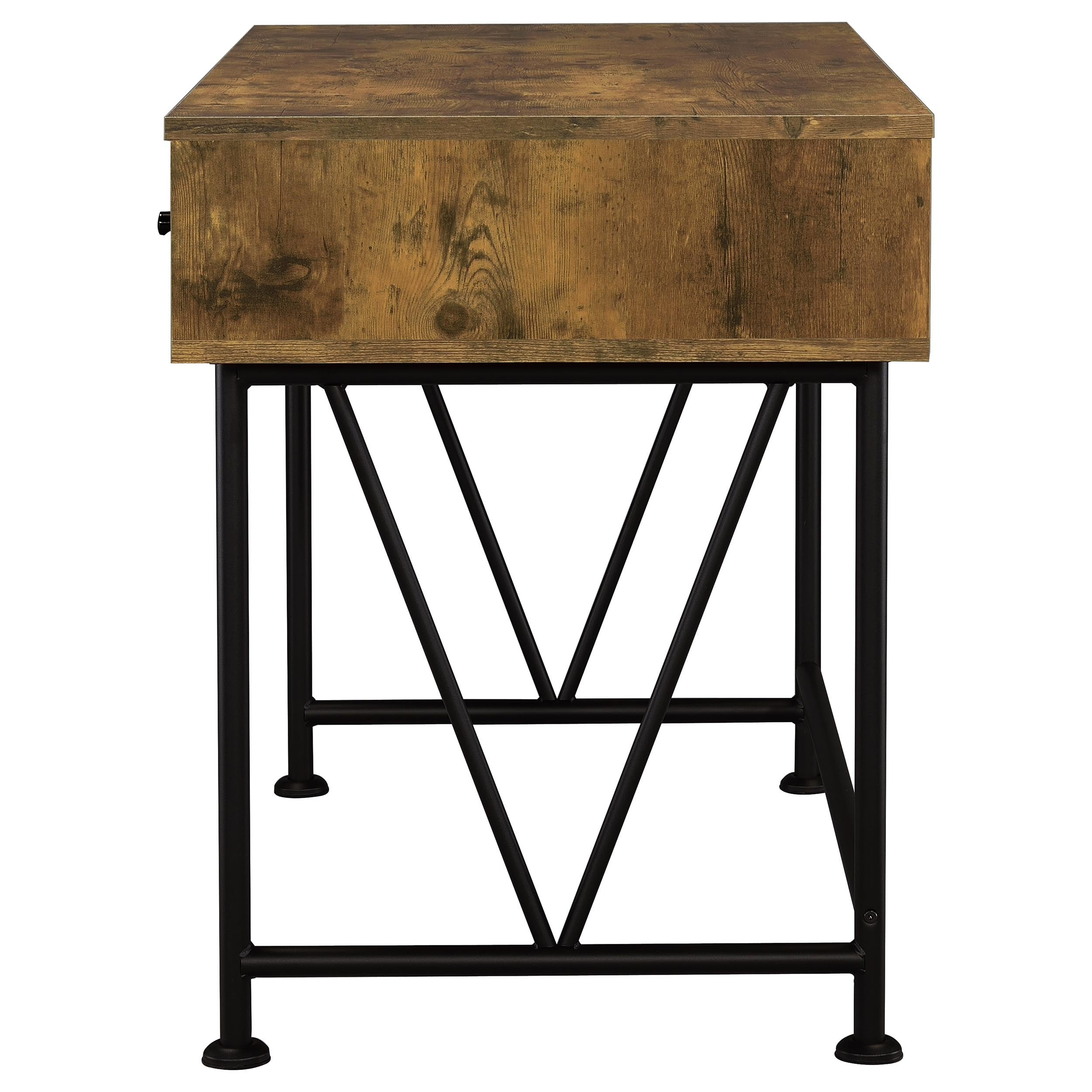Analiese 47-inch 3-drawer Writing Desk Rustic Nutmeg