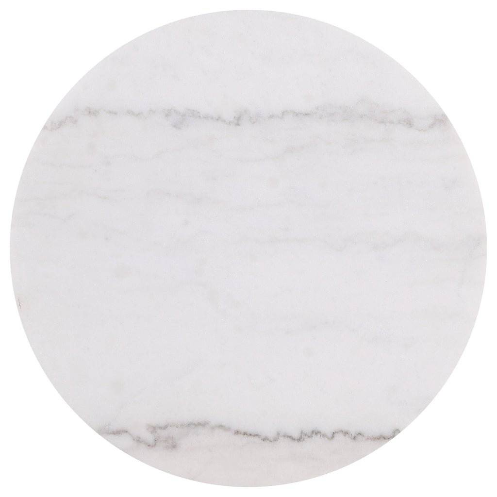 Jason 3-piece Round White Marble Coffee Table Set Greige