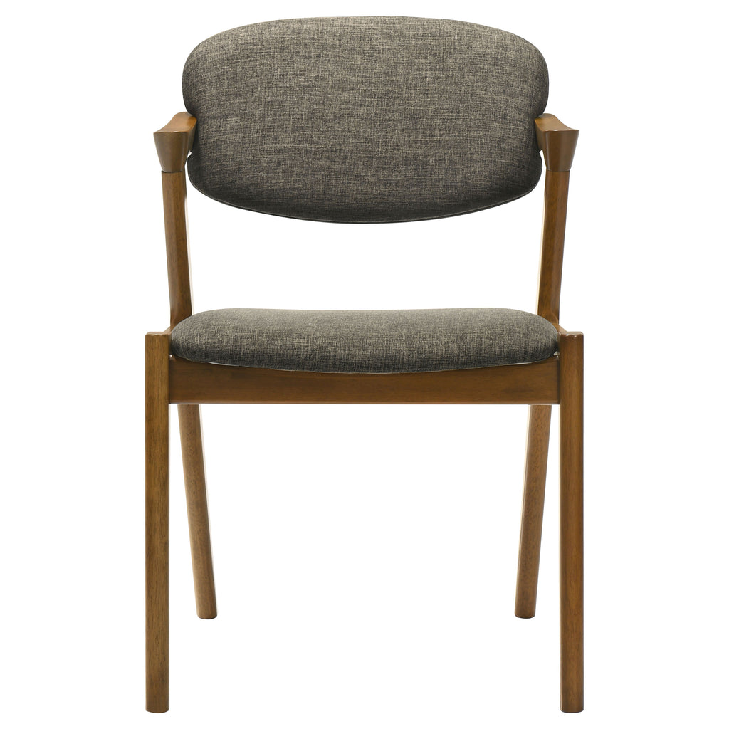 Malone Padded Wood Dining Arm Chair Dark Walnut (Set of 2)