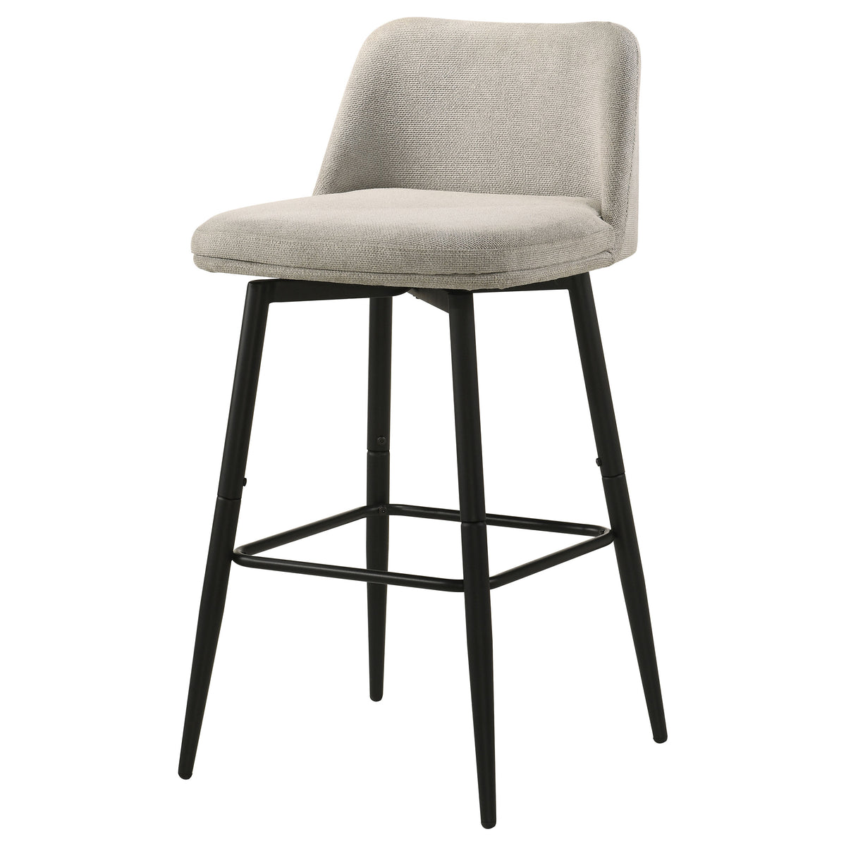 Mellor Fabric Upholstered Swivel Bar Chair Slate Brown (Set of 2)