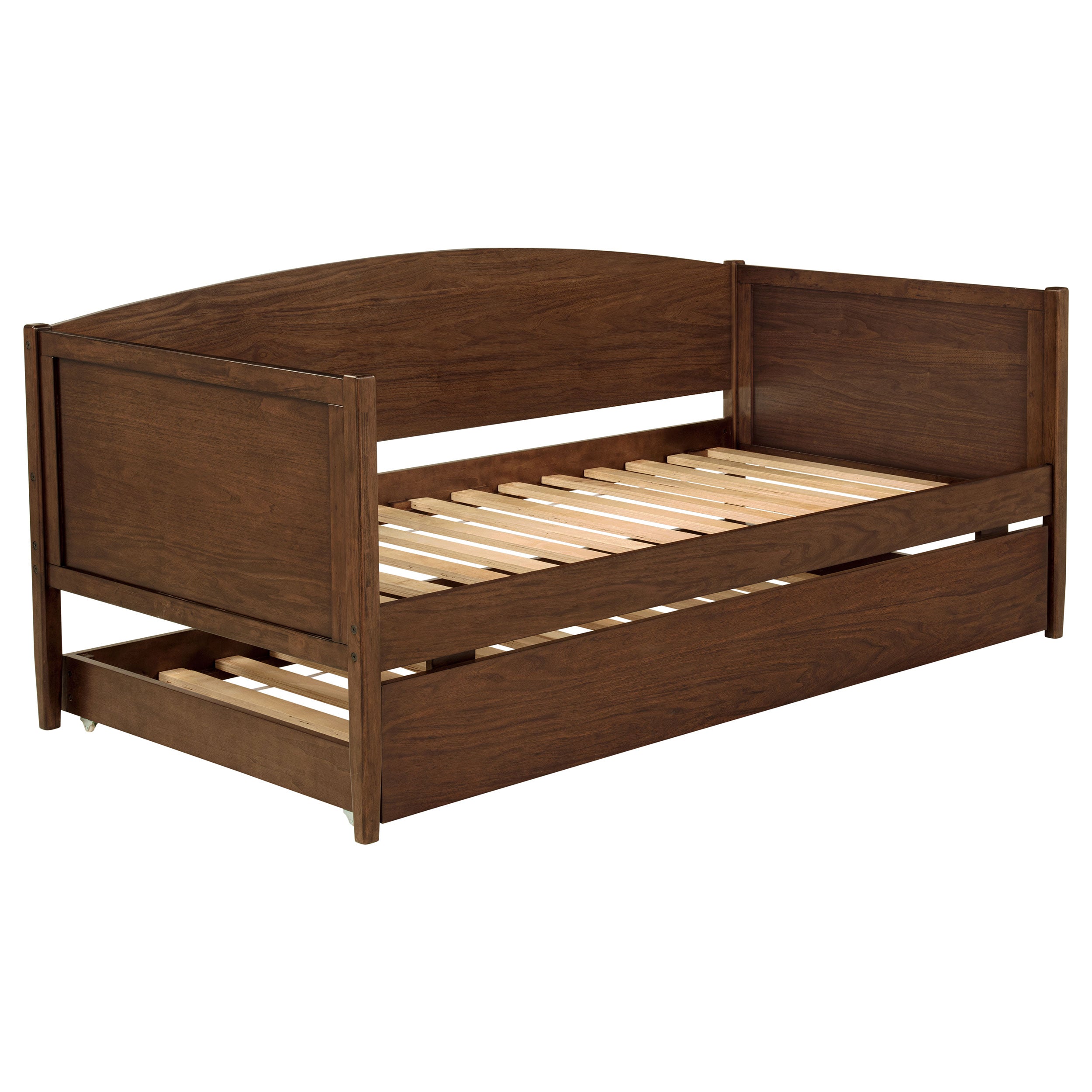Bozeman Wood Twin Daybed With Trundle Medium Walnut