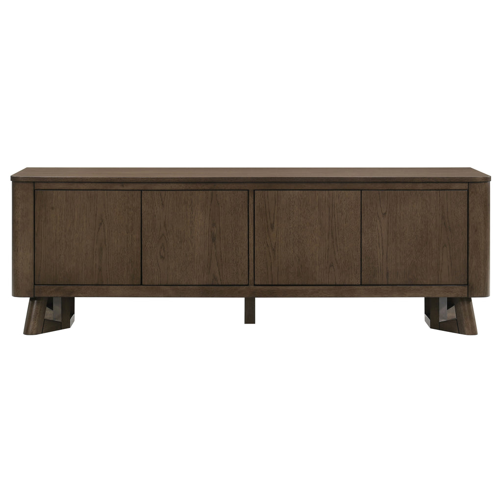 Trotter 71-inch 4-Door Wood TV Stand Media Console Brown