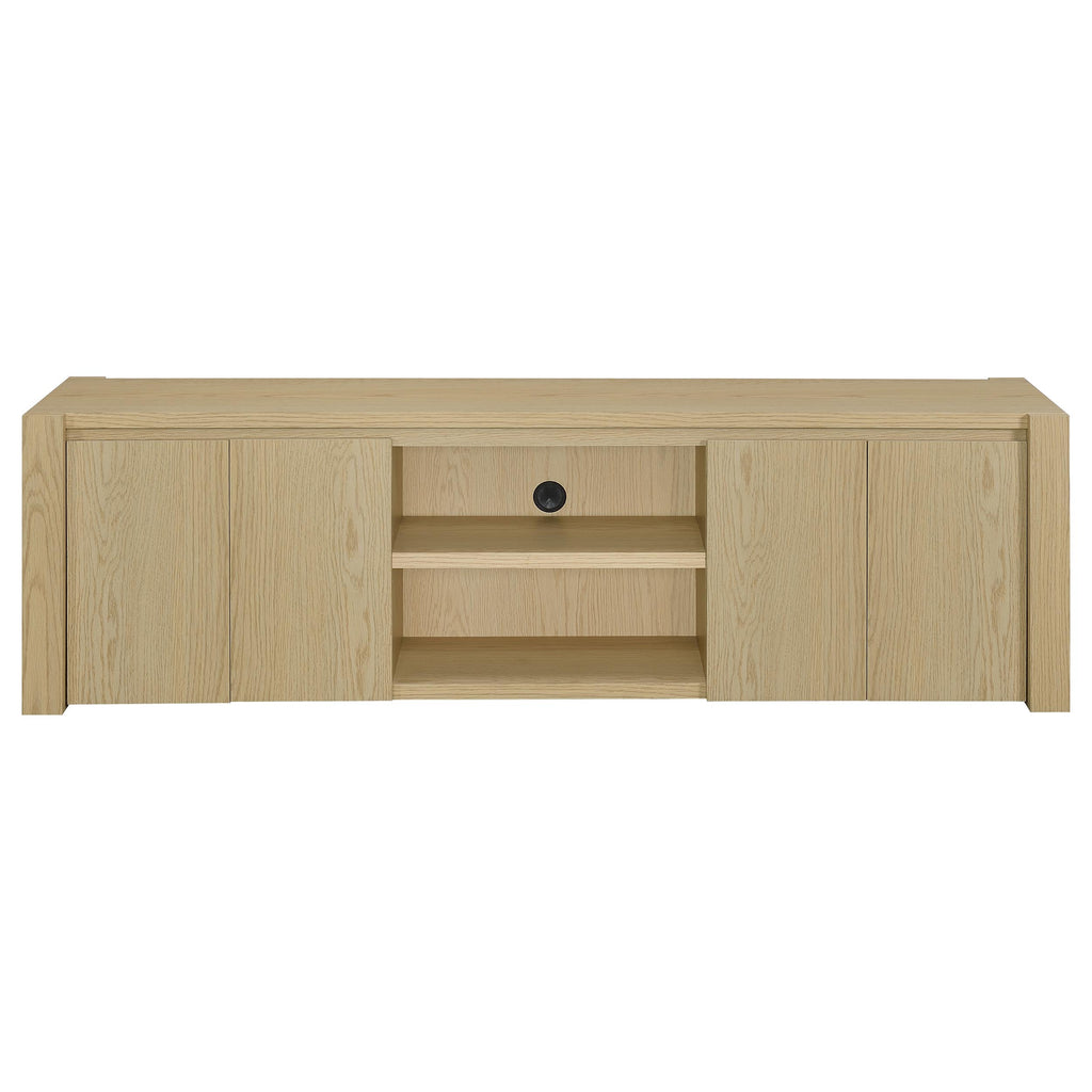 Laurelton 78-inch 4-door TV Stand Media Console Light Oak