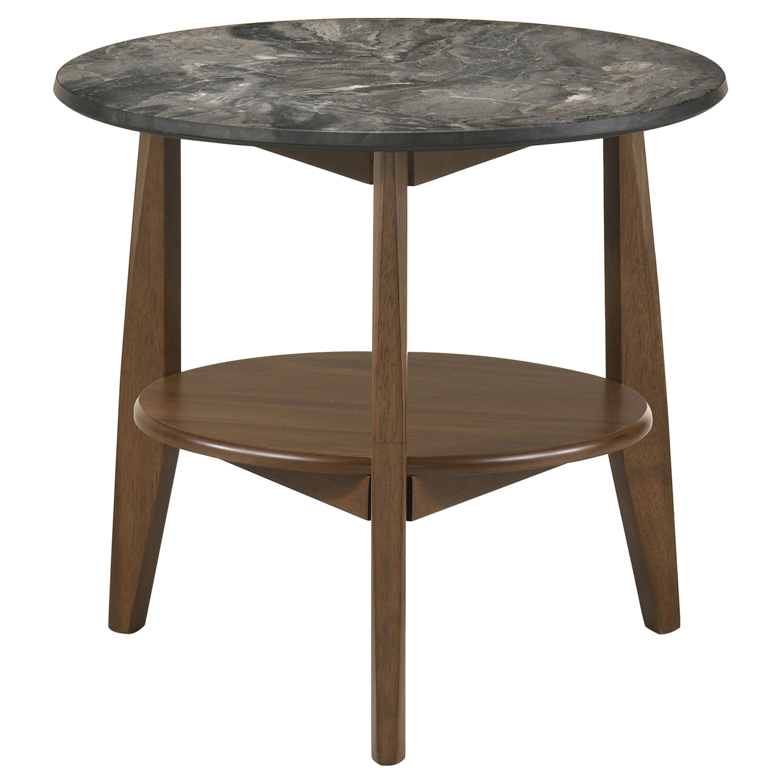 Bradley 2-Piece Round SmartTop Coffee Table Set Smokey Grey and Brown