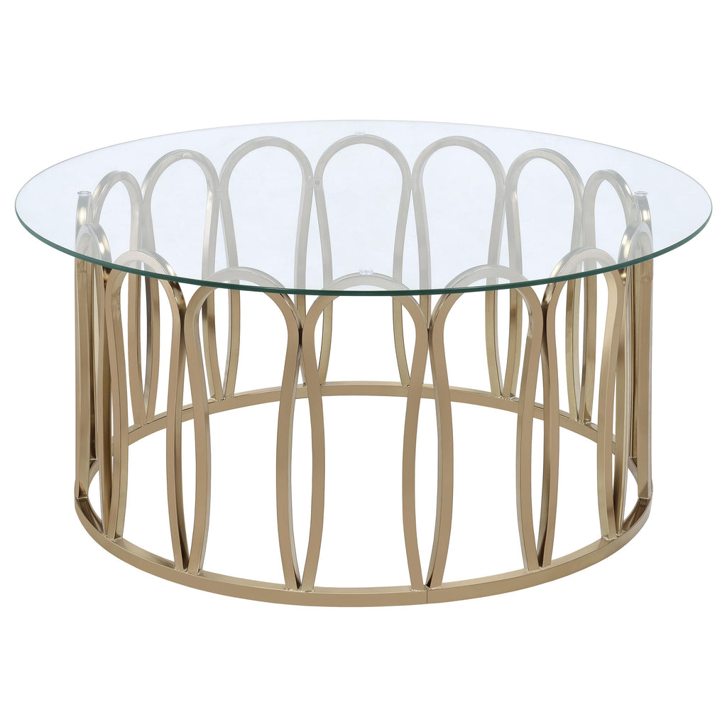 Monett 2-piece Coffee and End Table Set Chocolate Chrome