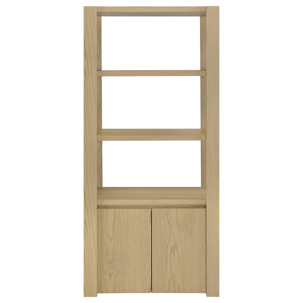 Laurelton 3-shelf Media Tower Tall Pier Cabinet Light Oak